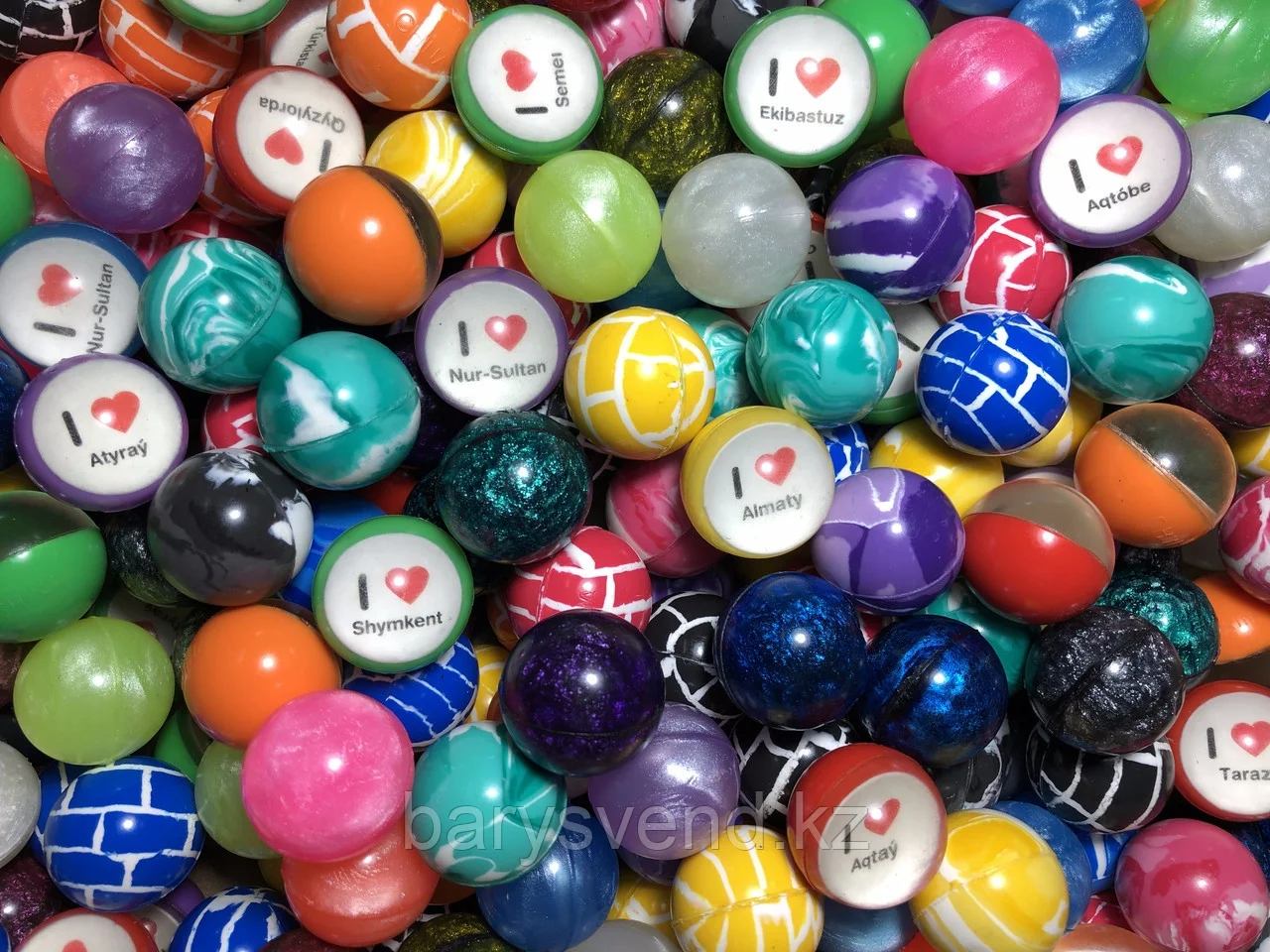Мячи-прыгуны 25 мм "Найди свой город" 250 шт/уп